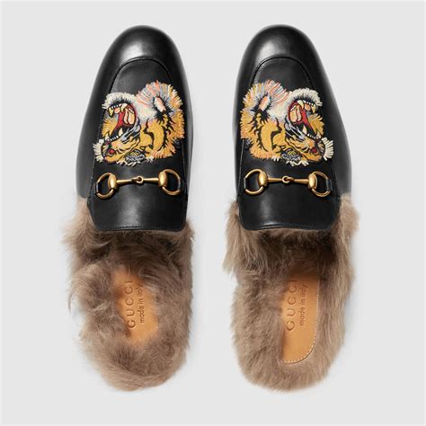 gucci princetown tiger slipper|gucci princetown slippers outfit.